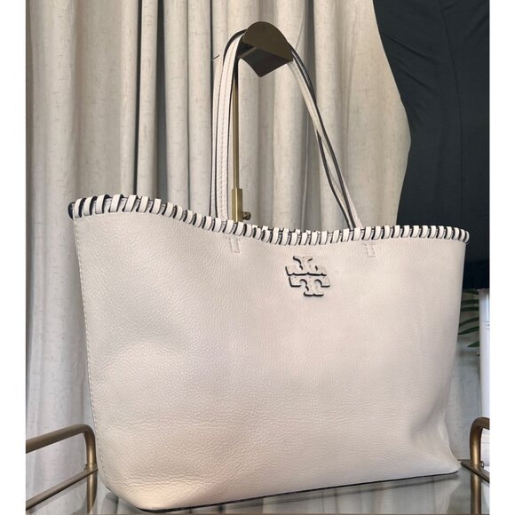 Authentic Tory Burch Winter White Leather Mcgraw Shoulder Bag - Picture 5 of 10